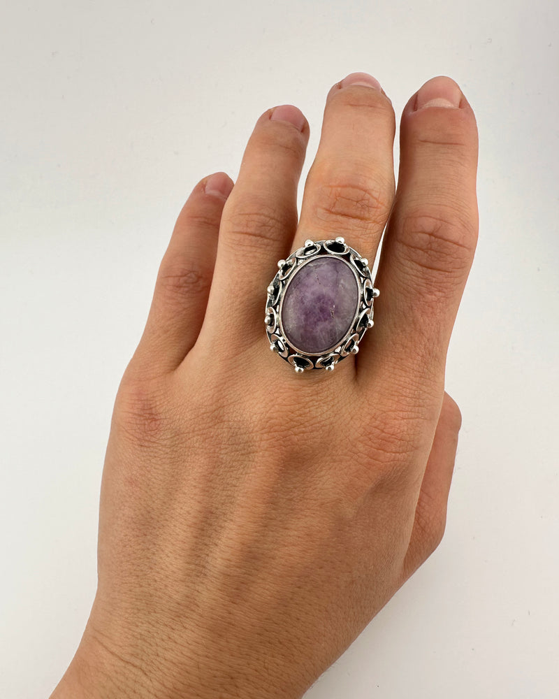Boho ring – Amethyst