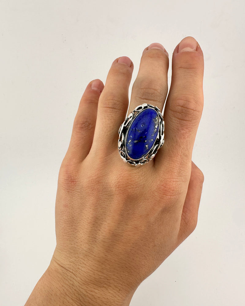 Pierścionek boho – lapis lazuli