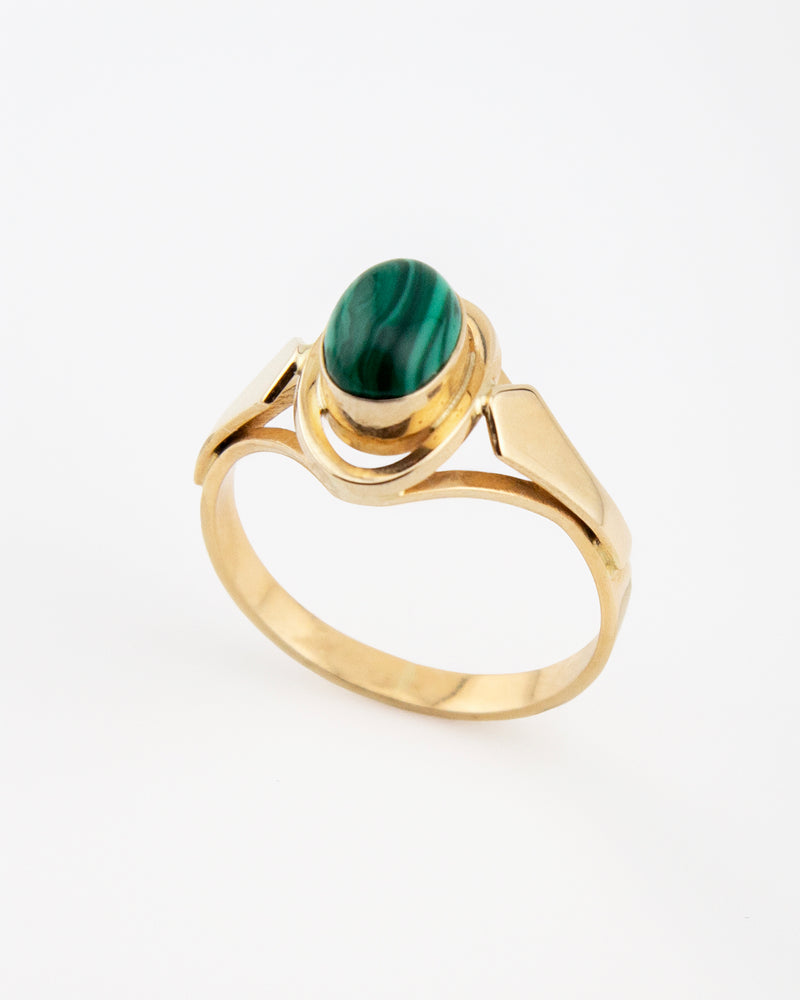 Lumen ring – Malachite