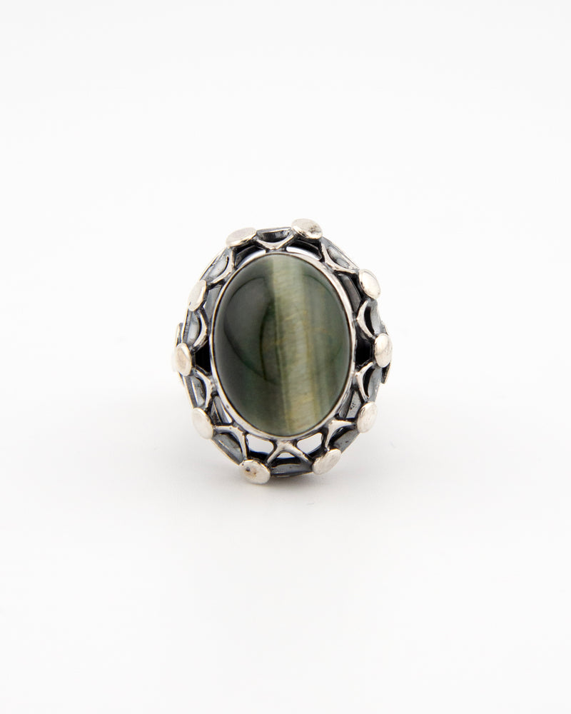 Boho ring – Falcon's eye