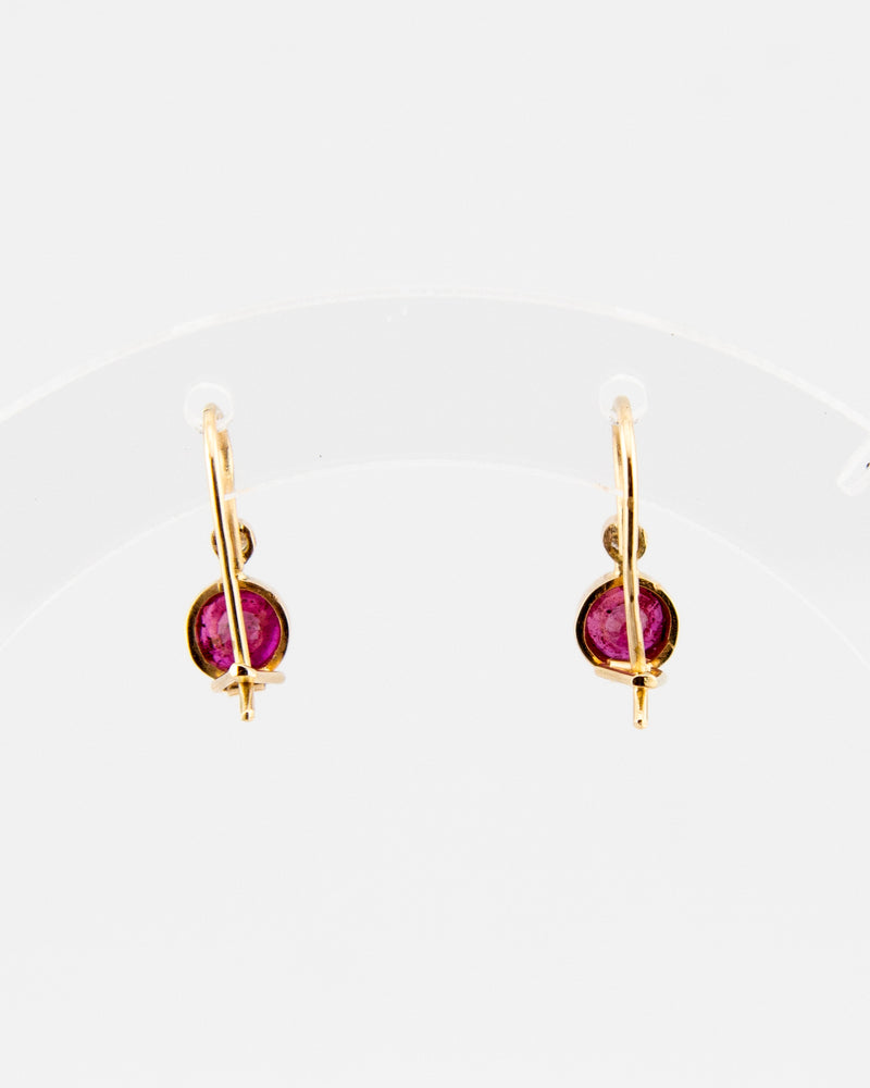 Amour earrings - Ruby & Diamond