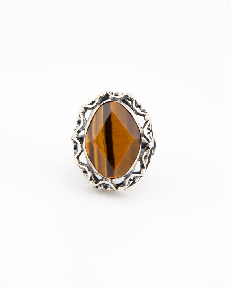 Boho ring – Tiger's eye
